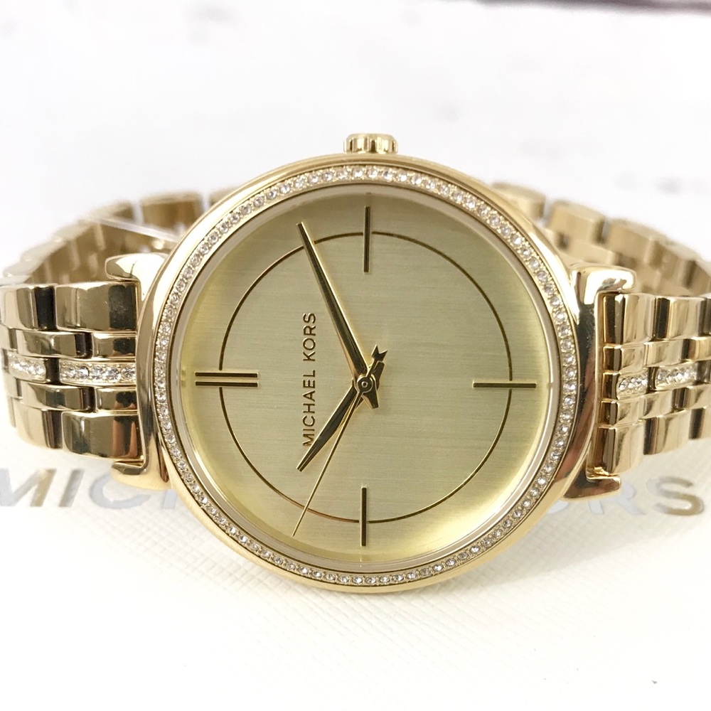 Michael Kors Cinthia Gold-Tone Three-Hand WM watch
